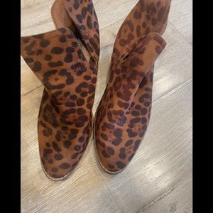 Leopard booties size 8.5